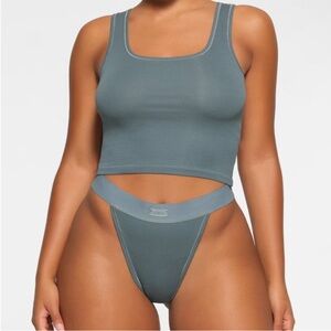 SKIMS Cotton Ribbed Tank - Kyanite